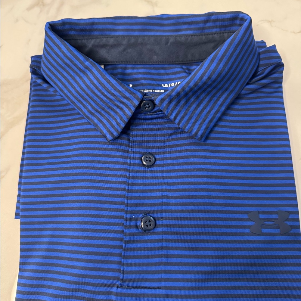 Under Armour Men's Blue Striped Shirt